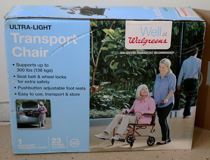 Transport chair,  lots of walking assistance