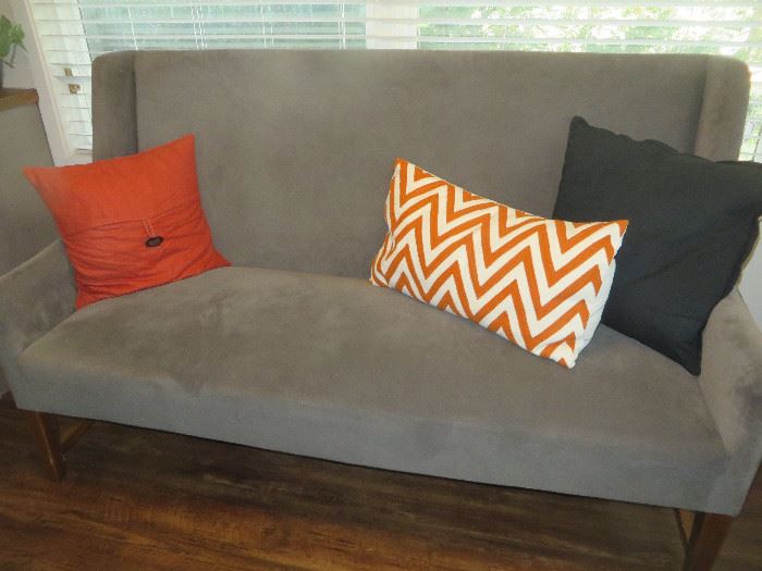 Home decor high back gray couch 
