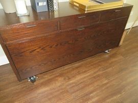 Midcentury Modern Tongue & Grove with sliding doors console