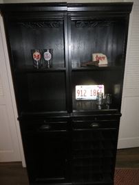 Pier 1 (4 ) piece chest units; 
2 with pullout server sections; 
2 with wine glass holders
