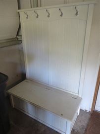 White mud room storage & Coat Bench