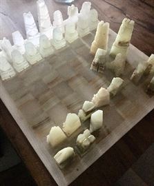 Alibaster chess set