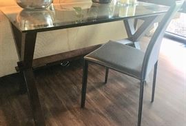 Pottery Barn Glass Top Desk