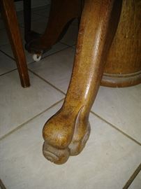 feet of antique table