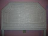 White Wicker Headboard (2) Twin