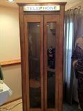 Pristine Solid Maple Telephone Booth rumored to be from Union Station circa 1950.
Fully Operational. One Of A Kind!