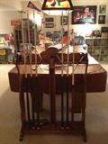 Brunswick Billiards Cue Sticks and Rack