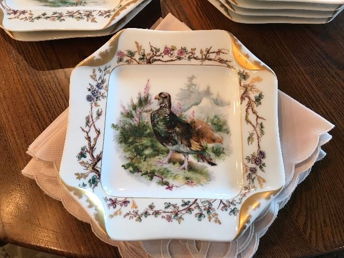 Game plates by Haviland Limoges