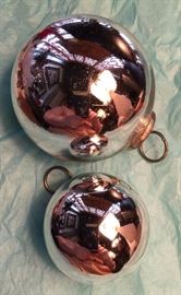 Pottery Barn Silver Ornaments ( call for quantities) 