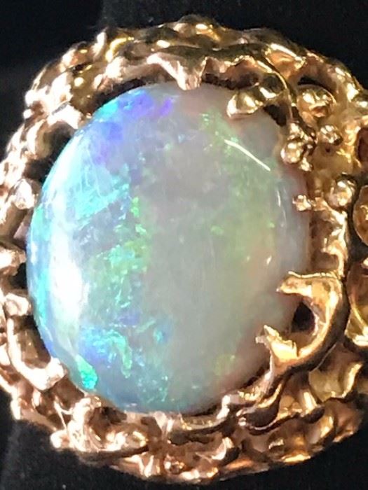 Same opal and gold ring pictured previously.Beautiful opal.