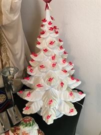 Lit Vintage Christmas Tree