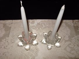 Shannon crystal by Godinger candle holders