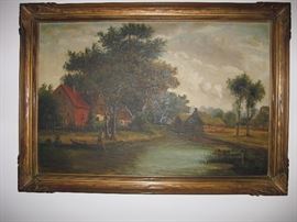 Oil painting signed F. Crane. See signature next picture.