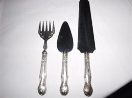 Sterling silver fork and knives with sterling handles