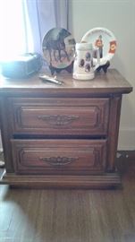 Night stand and Saratoga collectibles
