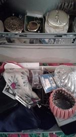 jewelry, compacts some of the hundreds of pieces of jewelry