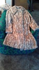 Mink Paw coat and hat