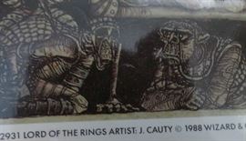 1988 Lord OF The Rings Artist J. Cauty  Poster