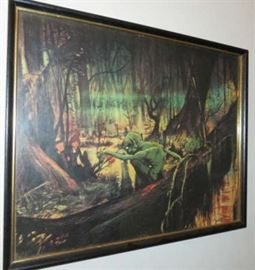 Framed Vintage 1978 Lord of the Rings Sam Frodo Gollum In Marshes Fantasy Films Poster A5 
