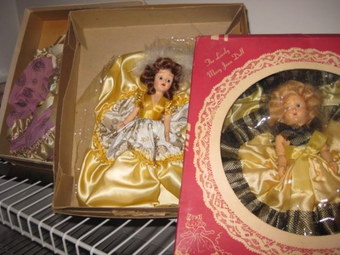Vintage dolls in boxes-1950's