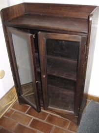 Small pine curio cabinet