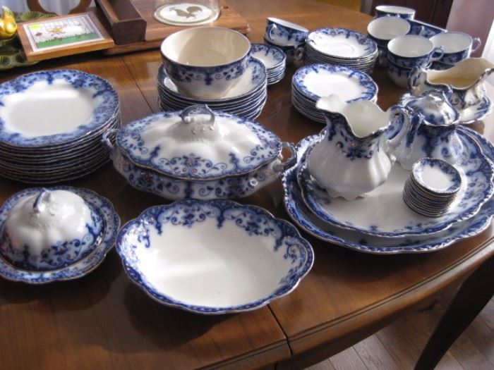 Flow Blue china Large set