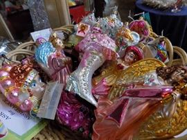 Collection of Radko ornaments created for charities