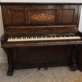 Beautiful Antique Upright Victorian Era Piano. R. Hawkins, London.