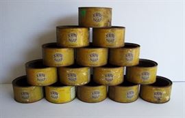 Stack of 1920 empty X-Ray Soap Tins from Port Huron MI