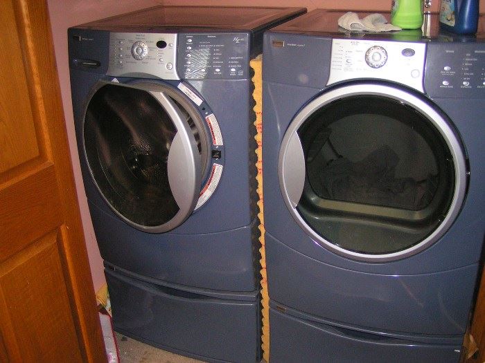 Kenmore Elite Front Load Washer & Dryer with Pedestals