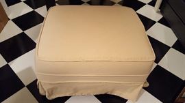 Cream Ottoman
