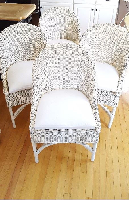 4 Wicker Dining Chairs