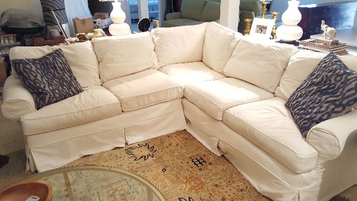 Mitchell Gold + Bob Williams Slipcovered Sectional Sofa
