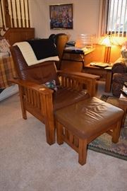 Craftsman reclining chair and ottoman