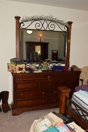 dresser with mirror