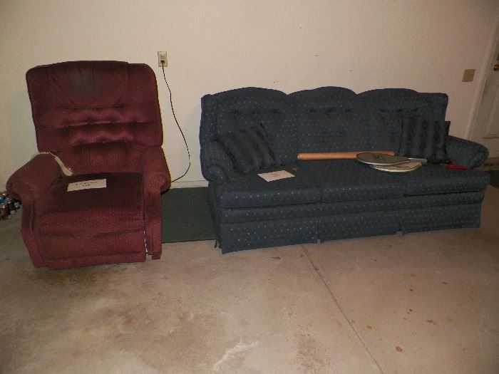 Lift recliner and sofa
