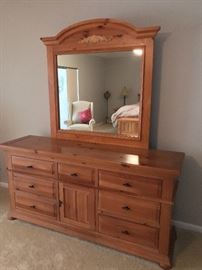 pine dresser with mirror