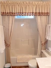 Custom lined shower curtain