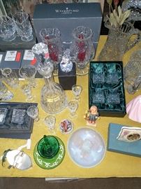 Waterford crystal, Mary Gregory, Hummel