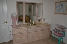 Dresser and Mirror with Matching Queen Headboard