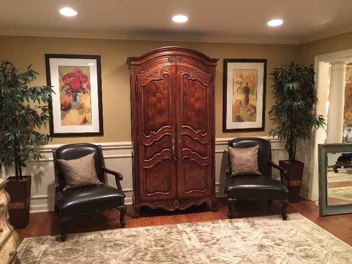 HENREDON WARDROBE, SET UP AS A COCKTAIL BAR