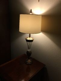 Table lamps, glass and metal