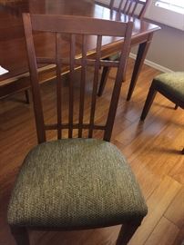Close up of padded chair