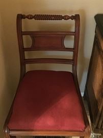 Single straight back side chair