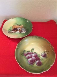 Hand painted Bavarian bowl (with plums)
