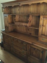 Hutch, Amana Colony, made on Pella Iowa approx 74 inch ht 71 inch long and 17 inch depth, beautiful condition