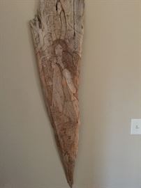 Artist Judy Graese Breast Cancer survivor wood art piece Approx 73 inch long 21 inch wide