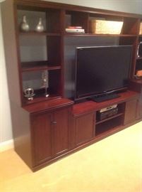 Modern mahogany entertainment center/wall unit