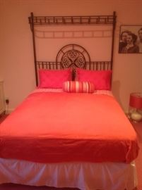 Queen size wrought iron headboard