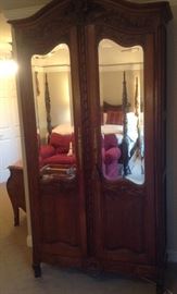 Antique French two door armoire